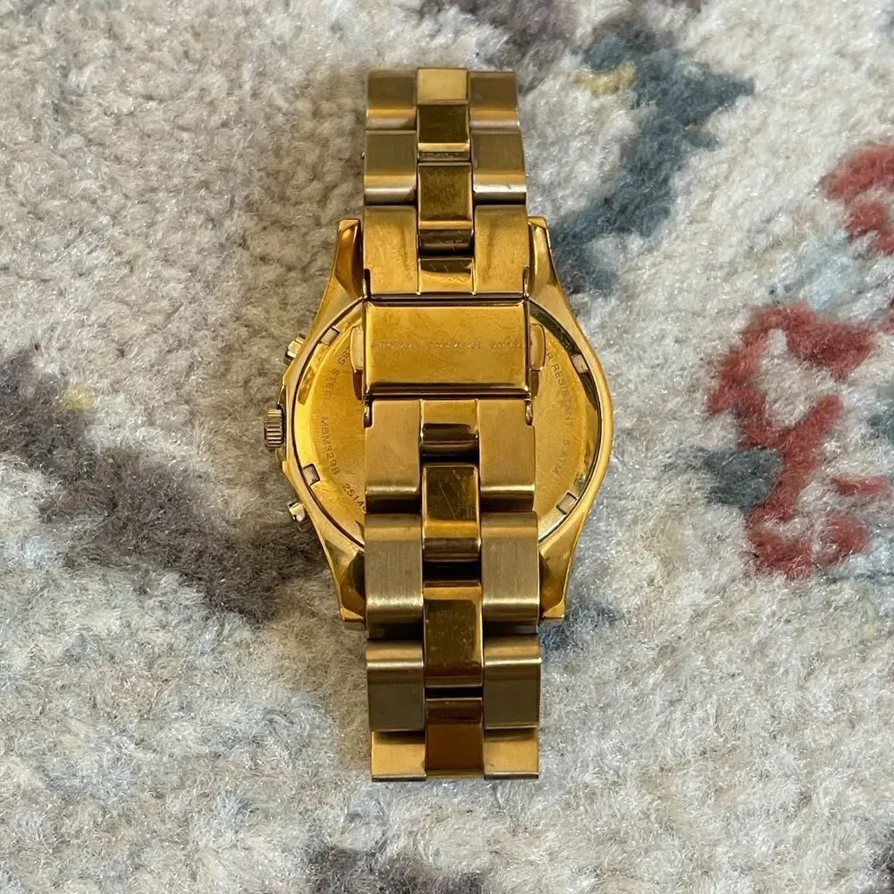 Marc by Marc Jacobs Gold Bracelet Watch with Crystal detailing and grey face